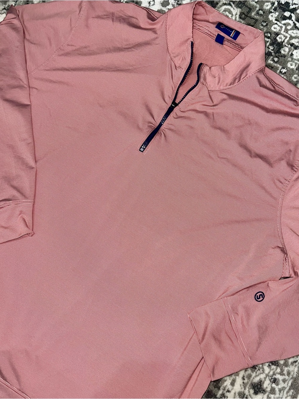 Men's Quarter-Zip Pullover crimson burgundy dusty red stitch brand golf XXL Bama